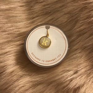 Initial K Necklace Charm